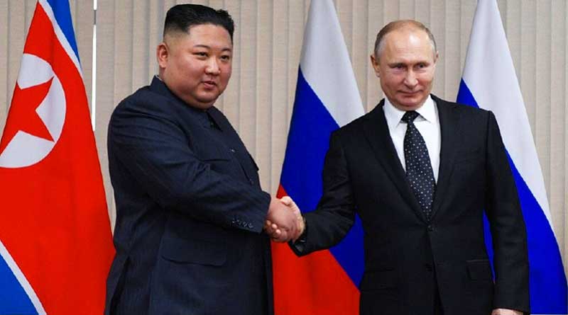 North Ko­rea leader Kim Jong Un and Russia president Vladimir Putin